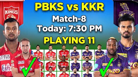 punjab vs kkr playing 11